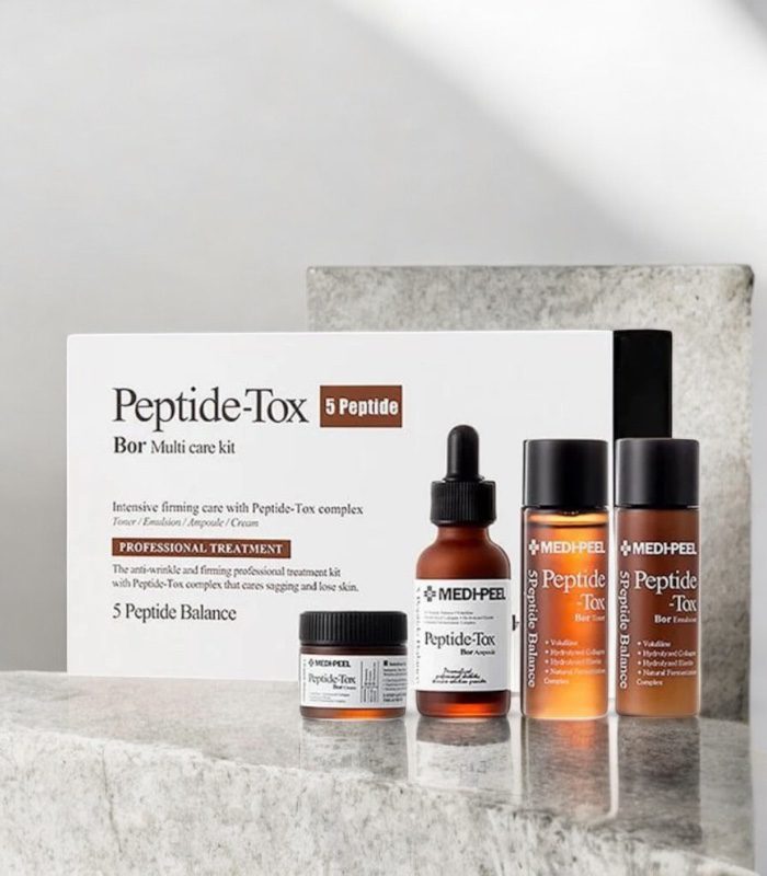 Medi-Peel Peptide Tox Bor Multi Care Kit – Firming Set Toner 30 ml + Emulsion 30 ml + Serum 30 ml + Cream 50 g - Image 4