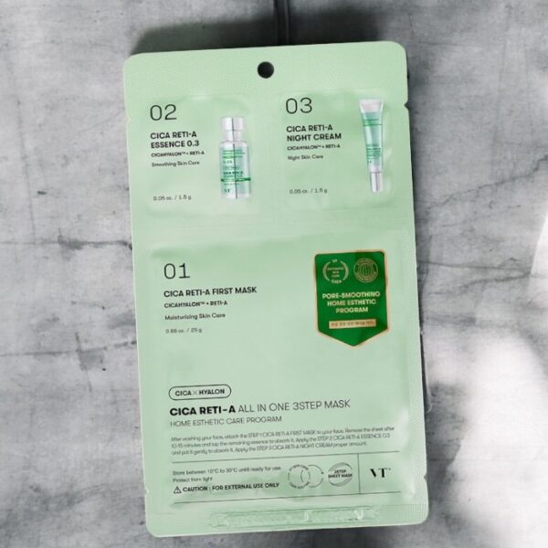 VT Cosmetics - CICA Reti-A All In One 3Step Mask